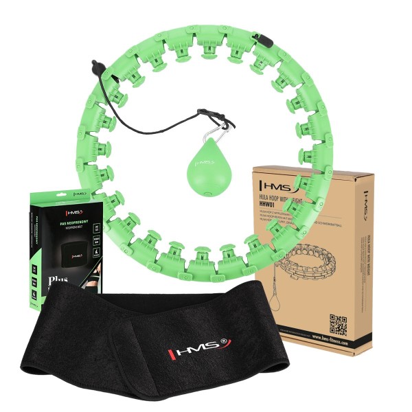 Хула-хуп з тягарцем HMS Set HHW01, зелений 