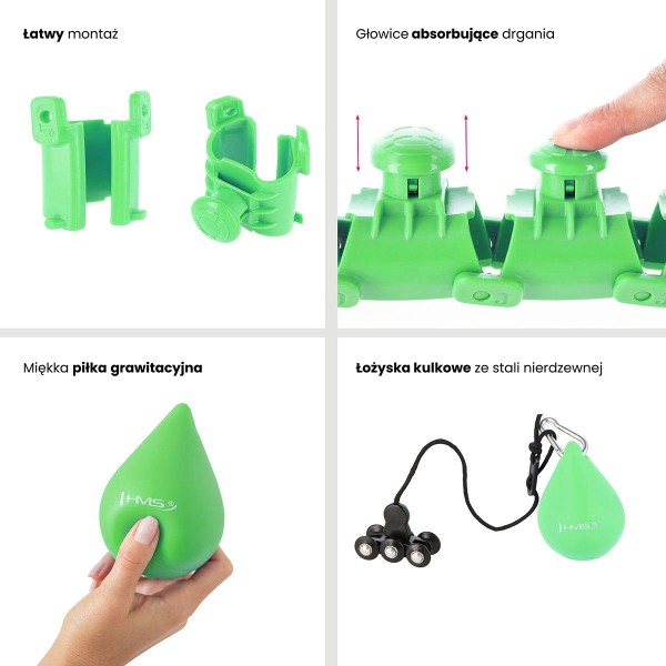 Хула-хуп з тягарцем HMS Set HHW01, зелений 