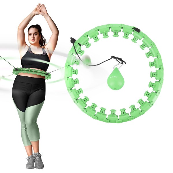 Хула-хуп з тягарцем HMS Plus Size Set HHW12, зелений 