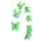 Хула-хуп з тягарцем HMS Plus Size Set HHW12, зелений 