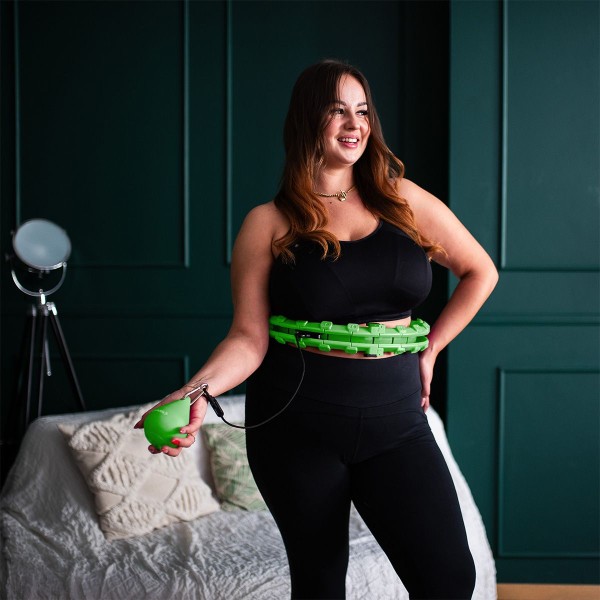 Хула-хуп з тягарцем HMS Plus Size Set HHW12, зелений 