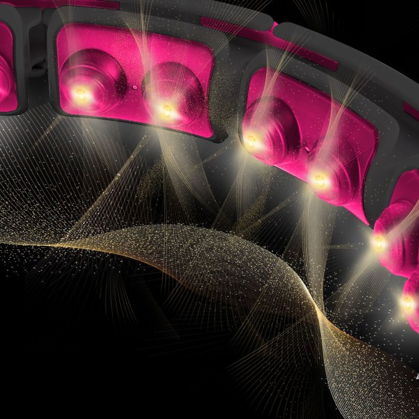 Хула-хуп магнітний з тягарцем та лічильником HMS Set HHM16, чорно-червоний 