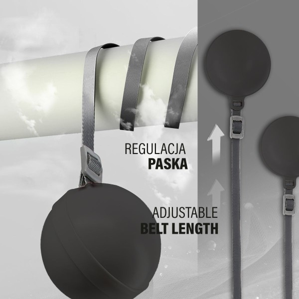 Хула-хуп магнітний з тягарцем та лічильником HMS Set HHM16, чорно-червоний 