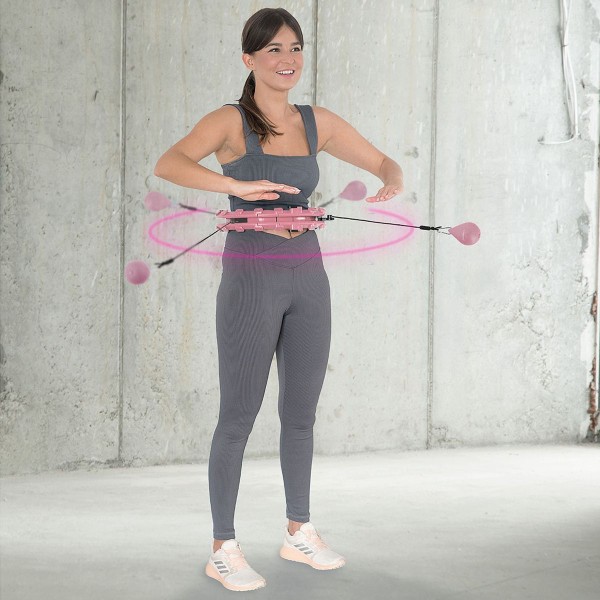 Хула-хуп з тягарцем HMS Set HHW01, рожевий 