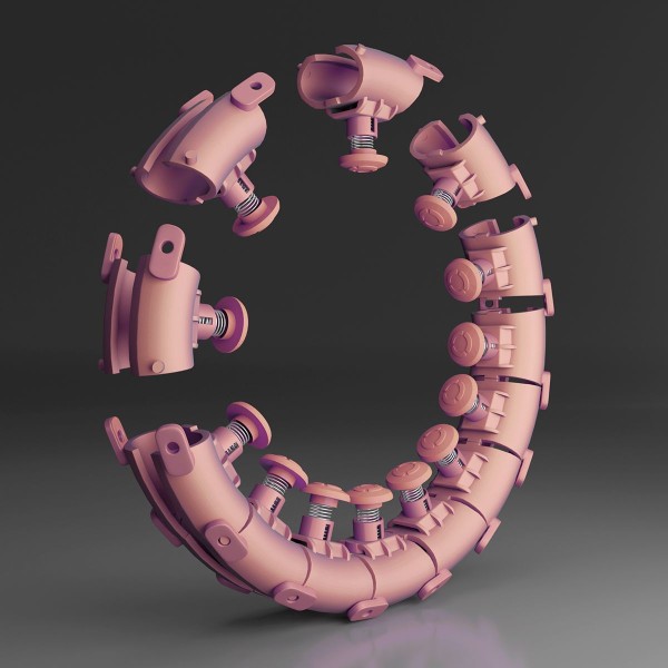 Хула-хуп з тягарцем HMS Set HHW01, рожевий 