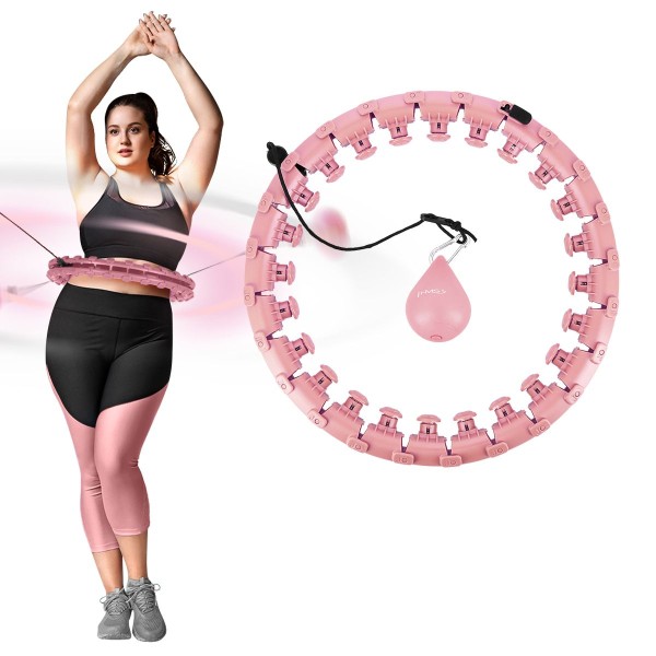 Хула-хуп з тягарцем HMS Plus Size Set HHW12, рожевий 