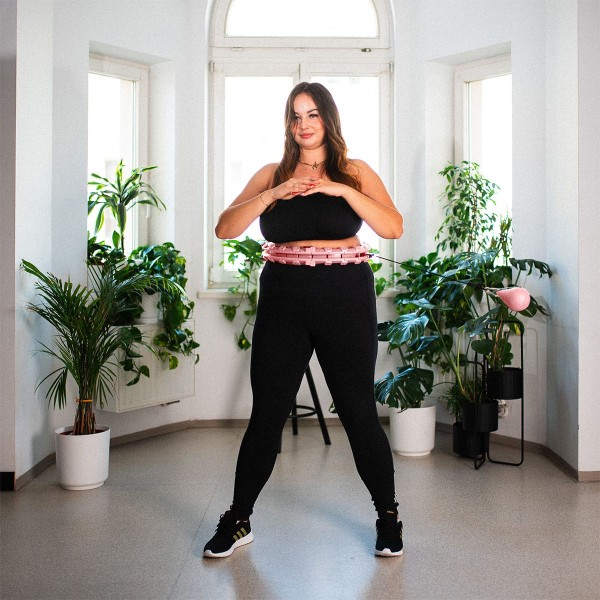 Хула-хуп з тягарцем HMS Plus Size Set HHW12, рожевий 