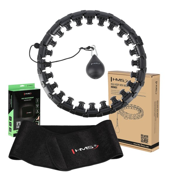 Хула-хуп з тягарцем HMS Set HHW01, чорний 