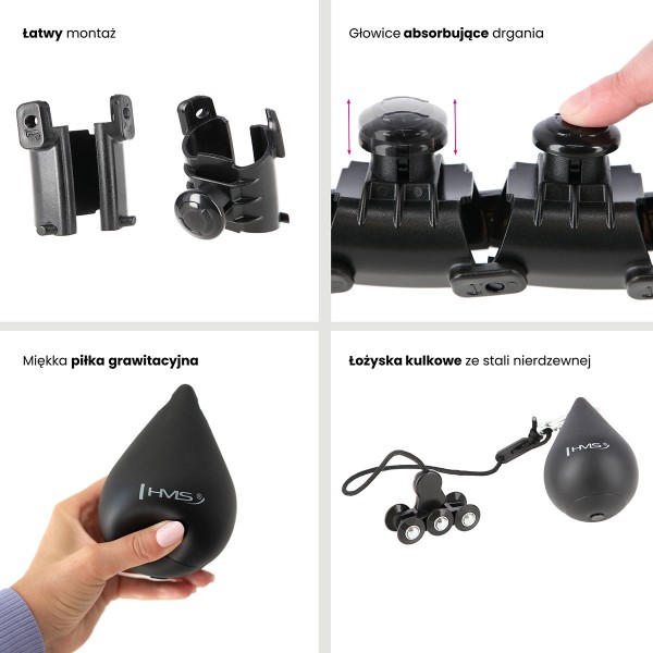 Хула-хуп з тягарцем HMS Set HHW01, чорний 