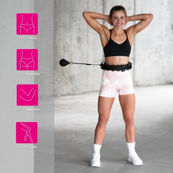 Хула-хуп з тягарцем HMS Set HHW01, чорний 