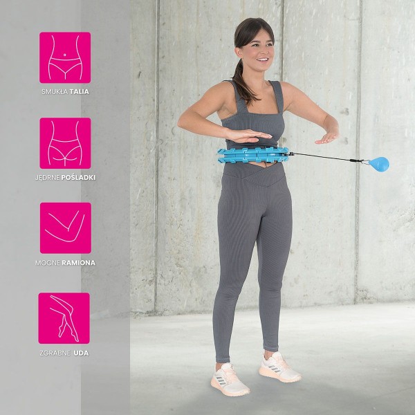 Хула-хуп з тягарцем HMS Set HHW01, синій 