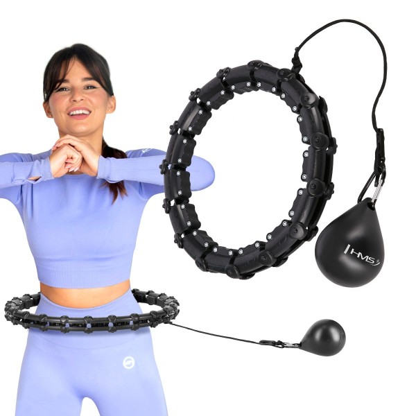 Хула-хуп з тягарцем HMS Set HHW02, чорний 