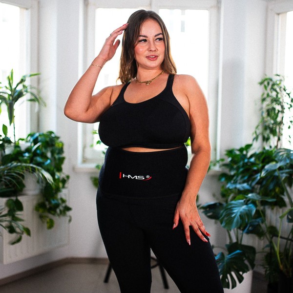 Пояс для схуднення HMS Plus Size BR163, 130см, чорний