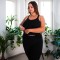 Пояс для схуднення HMS Plus Size BR163, 130см, чорний