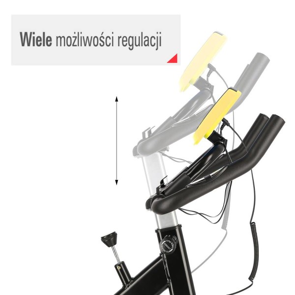 Велотренажер магнітний спін-байк One Fitness SW2501 жовтий 7кг
