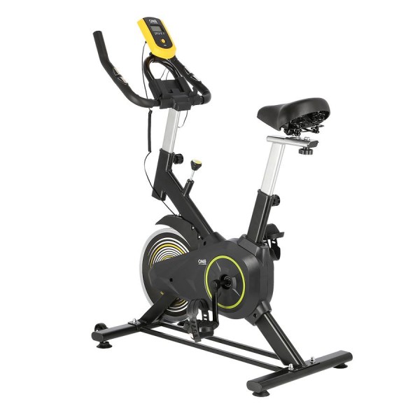 Велотренажер магнітний спін-байк One Fitness SW2501 жовтий 7кг