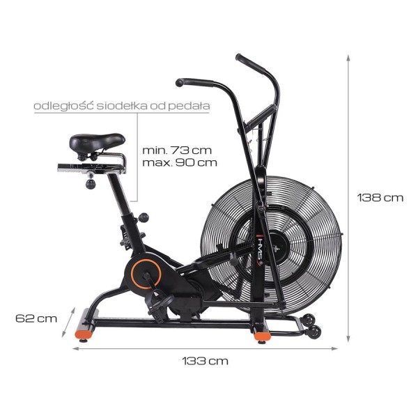 Велотренажер аеробайк HMS Air Bike MP6548