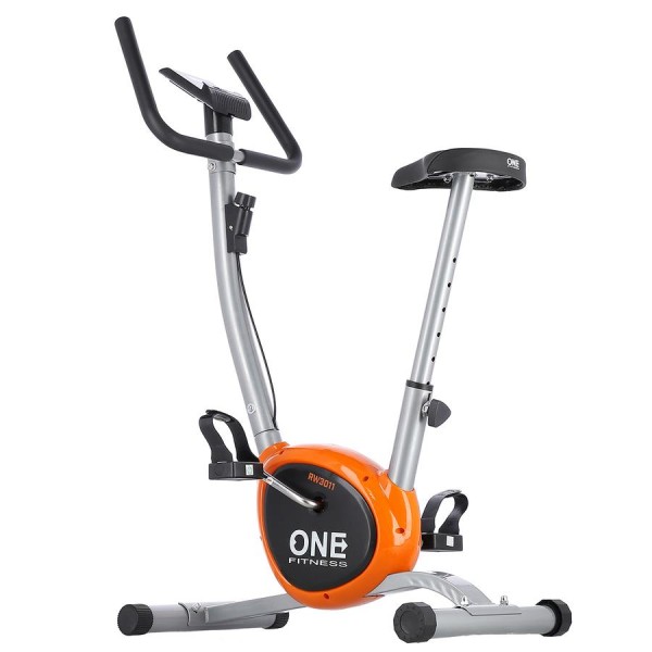 Велотренажер механічний One Fitness RW3011 срібно-оранжевий
