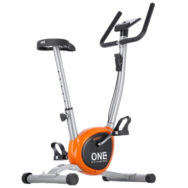 Велотренажер механічний One Fitness RW3011 срібно-оранжевий