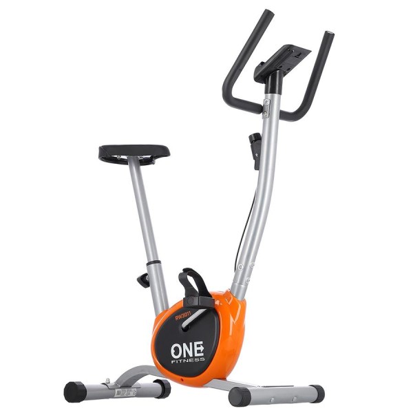Велотренажер механічний One Fitness RW3011 срібно-оранжевий