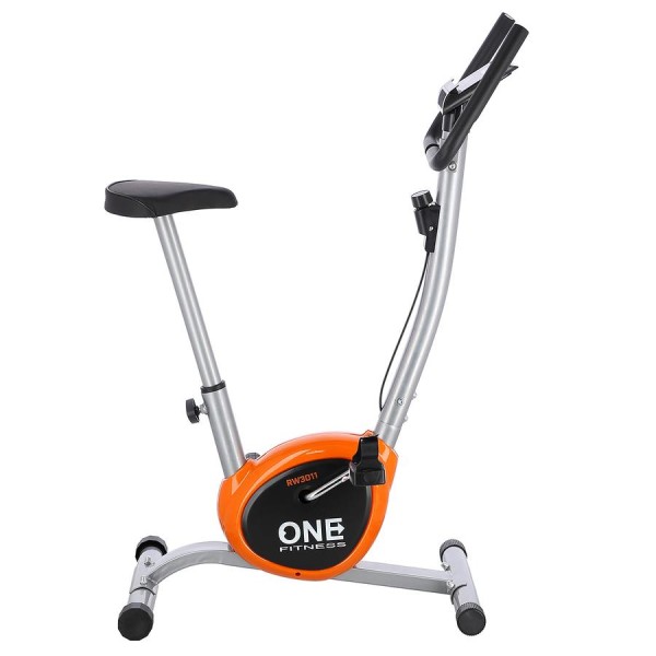 Велотренажер механічний One Fitness RW3011 срібно-оранжевий