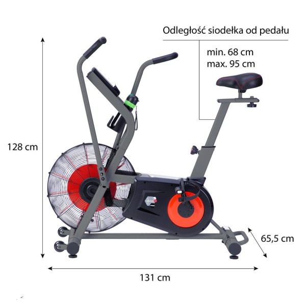 Велотренажер аеробайк HMS Premium Air Bike MP8880