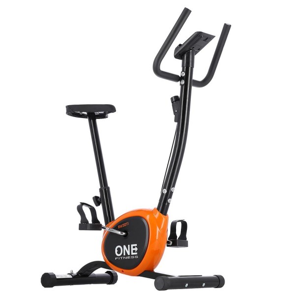 Велотренажер механічний One Fitness RW3011 чорно-оранжевий