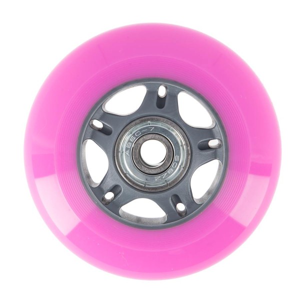 Колеса з підшипниками Nils Extreme PU 76x24 82A 4шт рожевий + ABEC-7 8шт