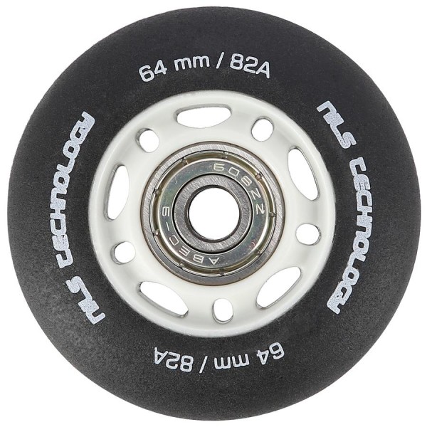 Колеса з підшипниками Nils Extreme PU 64x24 82A 4шт чорний матовий + ABEC-9 8шт