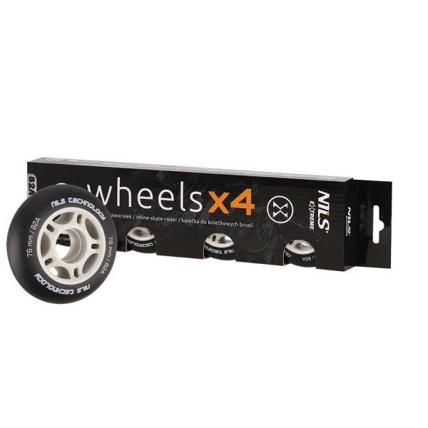 Колеса Nils Extreme PU 76x24 82A 4шт чорний матовий