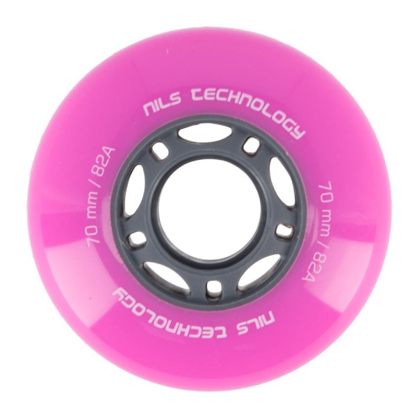 Колеса Nils Extreme PU 70x24 82A 4шт рожевий
