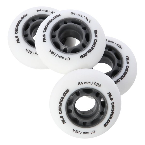 Колеса Nils Extreme PU 64x24 82A 4шт білий матовий