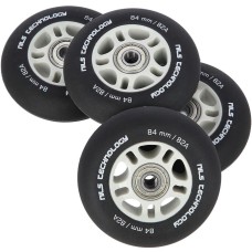 Колеса з підшипниками Nils Extreme PU 84x24 82A 4шт чорний матовий + ABEC-9 8шт