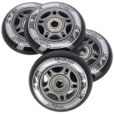 Колеса з підшипниками Nils Extreme PU 72x24 82A 4шт чорний + ABEC-9 8шт