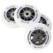 Колеса з підшипниками Nils Extreme PU 80x24 82A 4шт білий матовий + ABEC-9 8шт