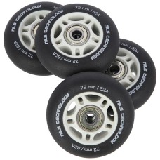 Колеса з підшипниками Nils Extreme PU 72x24 82A 4шт чорний матовий + ABEC-9 8шт