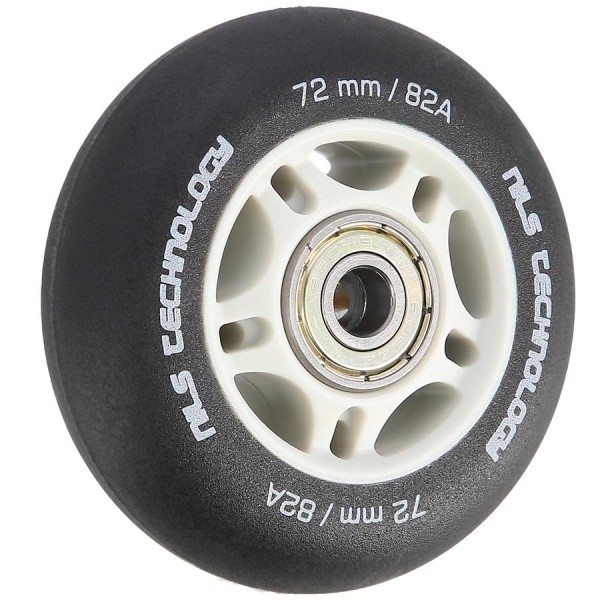 Колеса з підшипниками Nils Extreme PU 72x24 82A 4шт чорний матовий + ABEC-9 8шт