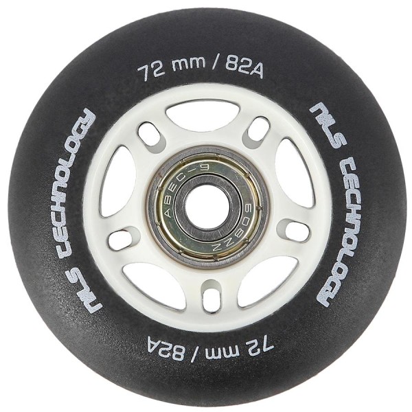 Колеса з підшипниками Nils Extreme PU 72x24 82A 4шт чорний матовий + ABEC-9 8шт
