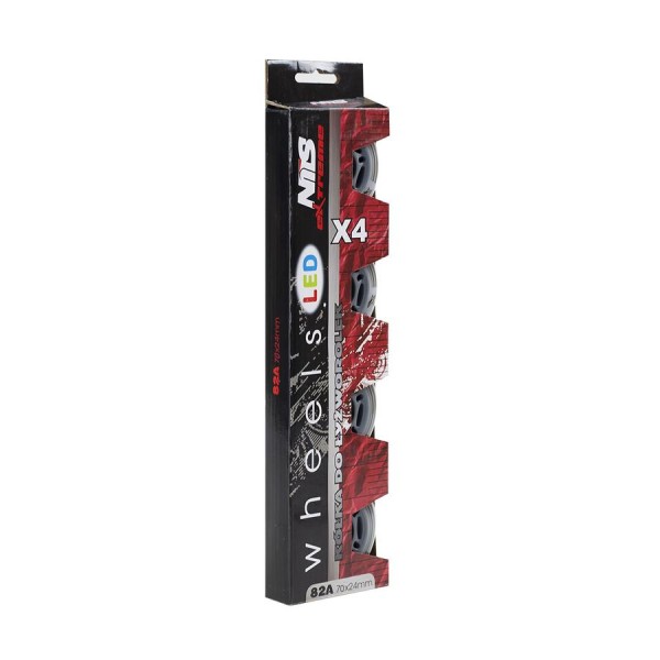 Колеса Nils Extreme PU 70x24 82A 4шт LED-3 білий
