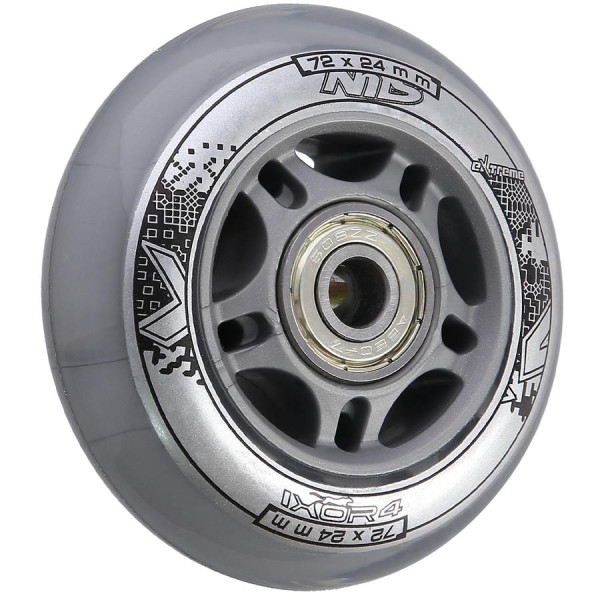 Колеса з підшипниками Nils Extreme PU 72x24 82A 4шт Clear N + ABEC-7 8шт