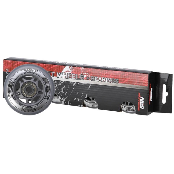 Колеса з підшипниками Nils Extreme PU 72x24 82A 4шт Clear N + ABEC-7 8шт