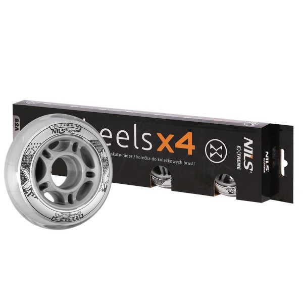 Колеса Nils Extreme PU 76x24 82A 4шт прозорий