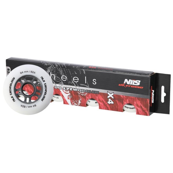 Колеса Nils Extreme PU 84x24 82A 4шт білий матовий