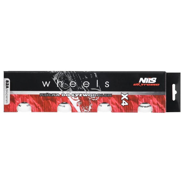 Колеса Nils Extreme PU 84x24 82A 4шт білий матовий