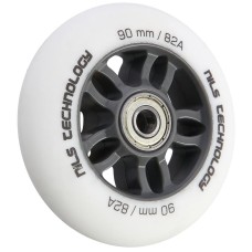 Колеса з підшипниками Nils Extreme PU 90x24 82A 4шт білий матовий + ABEC-9 8шт