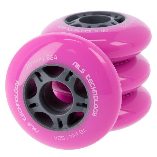 Колеса Nils Extreme PU 76x24 82A 4шт рожевий