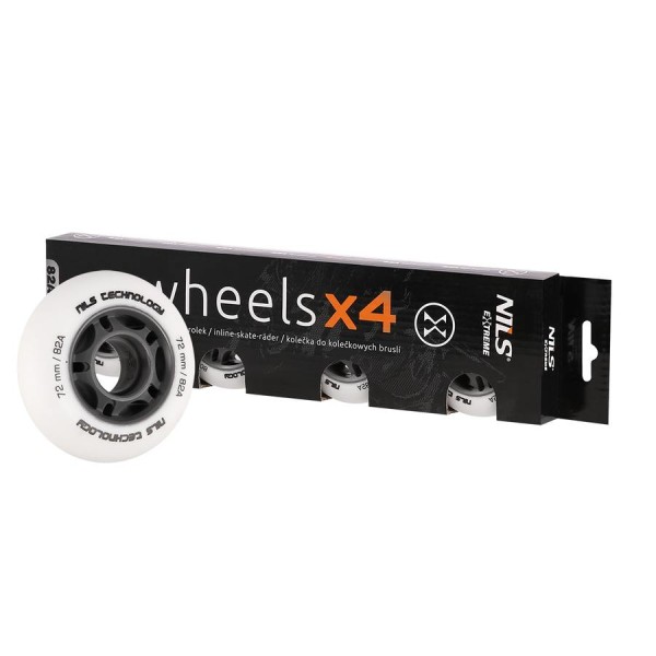 Колеса Nils Extreme PU 72x24 82A 4шт білий матовий