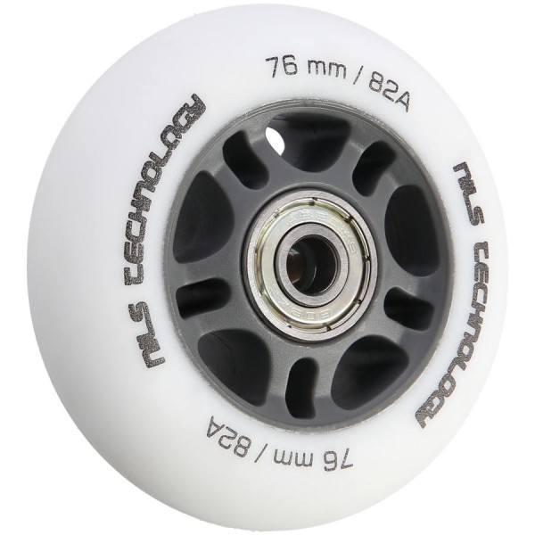 Колеса з підшипниками Nils Extreme PU 76x24 82A 4шт білий матовий + ABEC-9 8шт