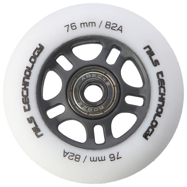 Колеса з підшипниками Nils Extreme PU 76x24 82A 4шт білий матовий + ABEC-9 8шт