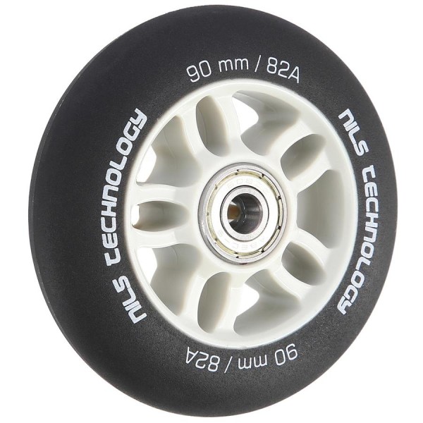 Колеса з підшипниками Nils Extreme PU 90x24 82A 4шт чорний матовий + ABEC-9 8шт